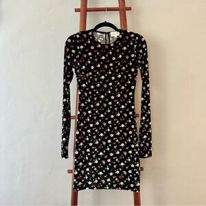 Sézane Hildana Dress - Black Velvet Floral (EUC, Size US 4 / FR 36)